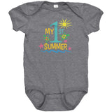 MY FIRST SUMMER Baby's First Snap One Piece Bodysuit