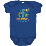 MY FIRST SUMMER Baby's First Snap One Piece Bodysuit