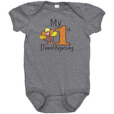 MY FIRST THANKSGIVING Baby's First Snap One Piece Bodysuit