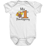 MY FIRST THANKSGIVING Baby's First Snap One Piece Bodysuit