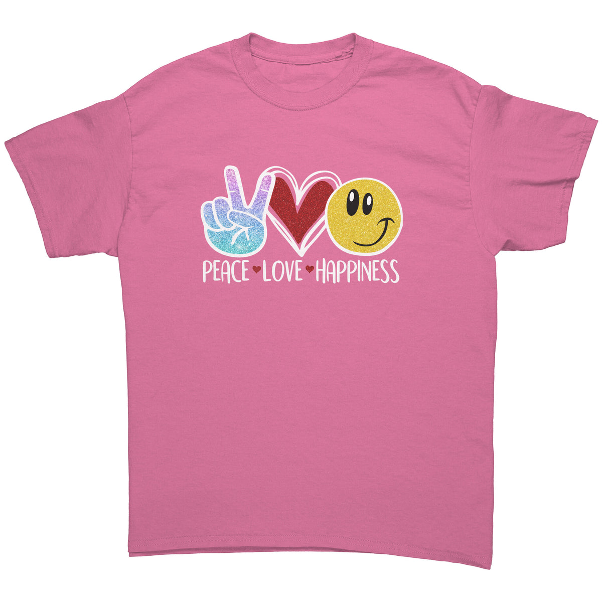 PEACE LOVE HAPPINESS Unisex T-Shirt