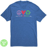 PEACE LOVE RECYCLE 100% RECYCLED Fabric T-Shirt