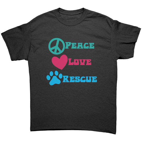 PEACE LOVE RESCUE Unisex T-Shirt