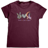 PEACE LOVE WITCH Women's Halloween T-Shirt
