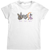 PEACE LOVE WITCH Women's Halloween T-Shirt
