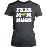 FREE MOM HUGS Pride LGBTQ Women's Short Sleeve T-Shirt - J & S Graphics