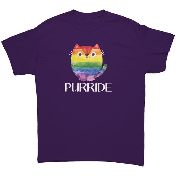 Purride Pride Rainbow Kitty Cat Unisex T-Shirt