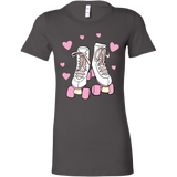 Retro White and Pink ROLLER SKATES Women's T-Shirt