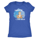 Namast'ay 6 Feet Away Yoga Sloth Women's T-Shirt Social Distancing