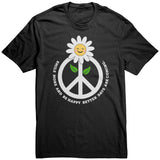 SMILE MORE Daisy and Peace Sign Unisex T-Shirt