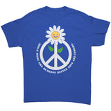 SMILE MORE Daisy and Peace Sign Unisex T-Shirt