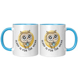 Sleep is for the Weak Night Owl Color Accent 11oz COFFEE MUG