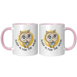 Sleep is for the Weak Night Owl Color Accent 11oz COFFEE MUG