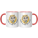 Sleep is for the Weak Night Owl Color Accent 11oz COFFEE MUG