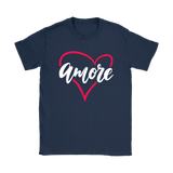 AMORE with Heart Short Sleeve Men's, Unisex & Women's T-Shirt