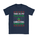 Ugly Christmas Sweater T-SHIRT PIZZA EATING PJ T-Shirt