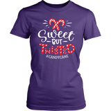 SWEET but TWISTED Candy Cane Women's T-Shirt - J & S Graphics