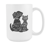 FRIENDS ARE LIKE STARS 15oz COFFEE MUG, Black, Magenta or Cyan - J & S Graphics