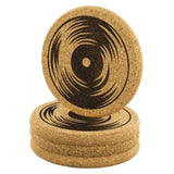 Vinyl Record Album 4pc Set of Cork Coasters, 45 Music