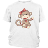 GIRL SOCK MONKEY Youth T-Shirt - J & S Graphics
