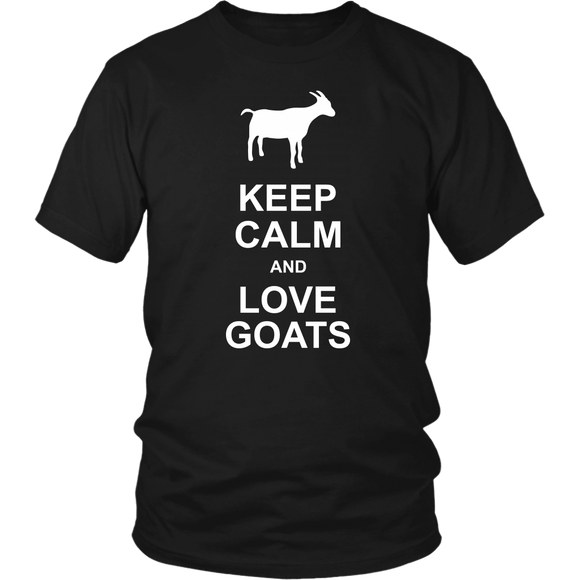KEEP CALM and LOVE GOATS Unisex T-Shirt - J & S Graphics