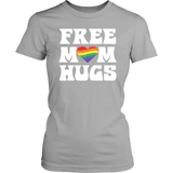 FREE MOM HUGS Pride LGBTQ Women's Short Sleeve T-Shirt - J & S Graphics