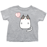 Cute KAWAII CAT with Heart Toddler T-Shirt