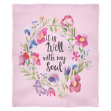 It is Well with My Soul Ultra Plush Fleece Blanket - J & S Graphics