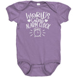 World's Cutest Alarm Clock Baby One Piece Snap Bodysuit