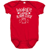 World's Cutest Alarm Clock Baby One Piece Snap Bodysuit