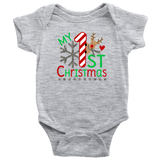 Baby's First Christmas Onesie Short Sleeve, Long Sleeve or Infant T-Shirt - J & S Graphics