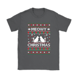 Ugly Christmas Sweater T-SHIRT Meowy Christmas Cat Women's T-Shirt