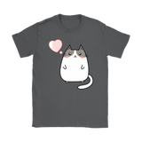 Cute KAWAII CAT with Heart Women's T-Shirt