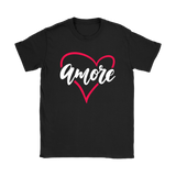 AMORE with Heart Short Sleeve Men's, Unisex & Women's T-Shirt
