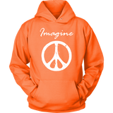 IMAGINE PEACE Unisex Hoodie Sweatshirt - J & S Graphics