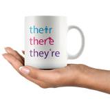 THEIR, THERE and THEY'RE Grammar COFFEE MUG - J & S Graphics