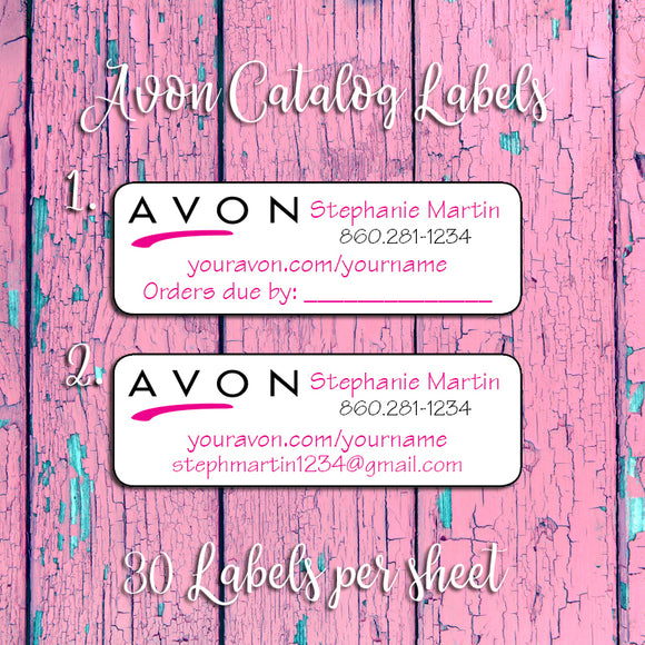 Avon Representative Campaign Brochure or Address LABELS, Personalized - J & S Graphics