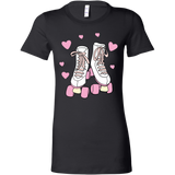 Retro White and Pink ROLLER SKATES Women's T-Shirt