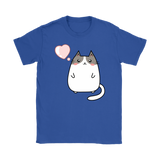 Cute KAWAII CAT with Heart Women's T-Shirt