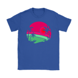 Retro PALM TREES and SUNSET Men's and Women's T-Shirt