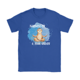 Namast'ay 6 Feet Away Yoga Sloth Women's T-Shirt Social Distancing