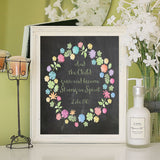 AND THE CHILD GREW AND BECAME STRONG IN SPIRIT Luke 1:80 Bible Wall Decor, Instant Download - J & S Graphics