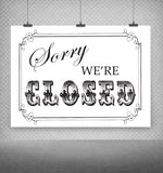 We're CLOSED Business Sign 8x10 Instant Download Signs 3 Color Choices - J & S Graphics