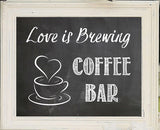 Rustic Look COFFEE BAR SIGN 8x10 Wedding or Shower Decor Print - J & S Graphics