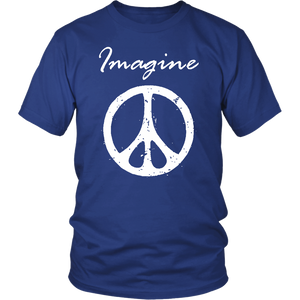 IMAGINE PEACE Short Sleeve Unisex T-Shirt - J & S Graphics