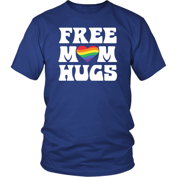 FREE MOM HUGS Pride LGBTQ Unisex Short Sleeve T-Shirt - J & S Graphics