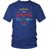 WELCOME TO OUR CAMPFIRE Unisex T-Shirt - J & S Graphics