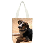 YOUR PET'S PHOTO on a 15x16 Canvas Tote Bag, Shopping Bag
