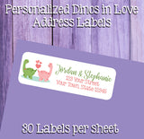 Dinos in Love Address Labels, Return Address Labels, Dino, Dinosaurs