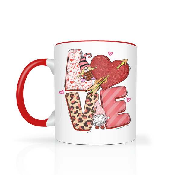 LOVE GNOMES Color Accent 11oz Coffee Mug
